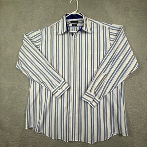 Paul‎ Fredrick Mens Classic Fit Striped Non Iron Cotton Dress Shirt 18 x 36